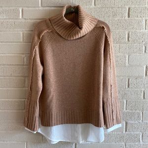Brochu Walker Jolie Layered Turtleneck Sweater size M